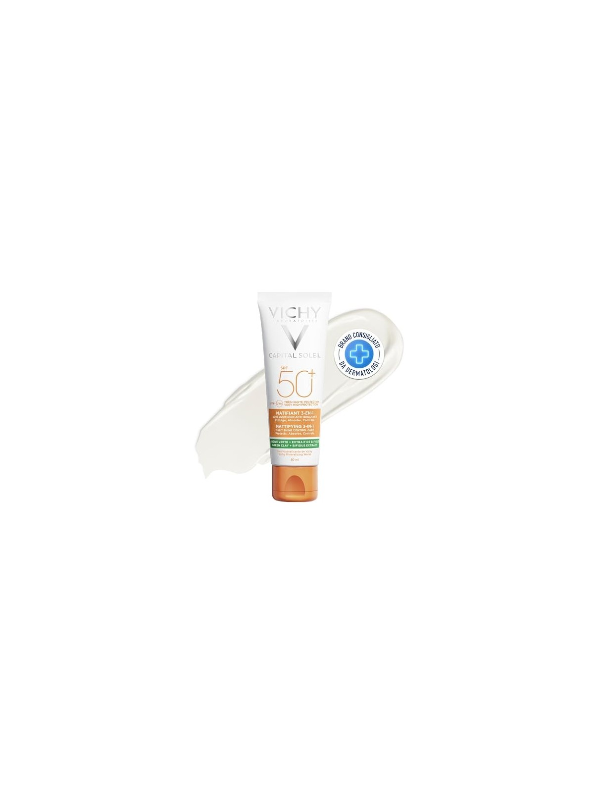 Vichy Capital Soleil Mattifying 3-In-1 SPF50 donna 50ml Daily Shine Control