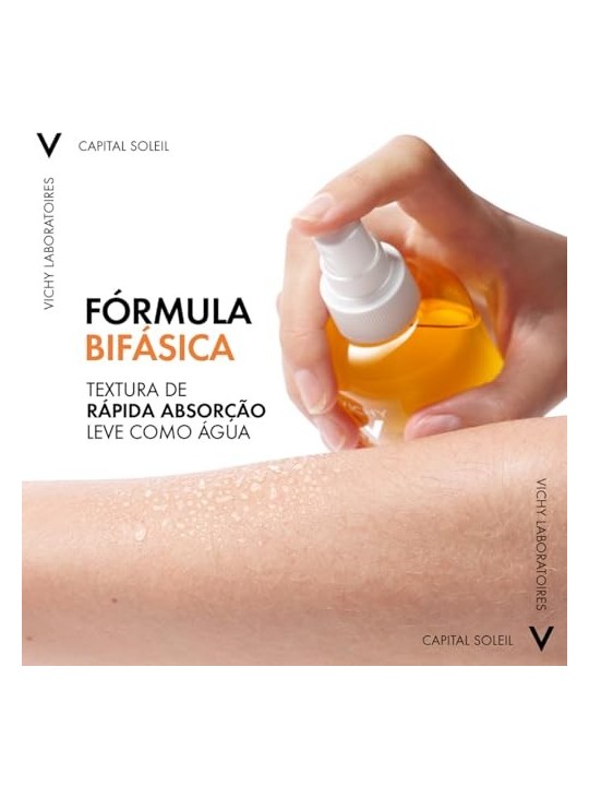 Vichy Capital Soleil Acqua Protettiva Solare SPF50 - Abbronzatura intensa donna 200ml
