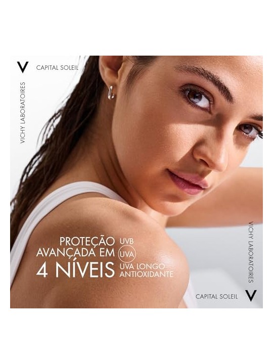 Vichy Capital Soleil Acqua Protettiva Solare SPF50 - Abbronzatura intensa donna 200ml