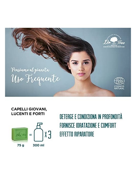 Shampoo solido uso frequente 2 in 1 75 gr unisex