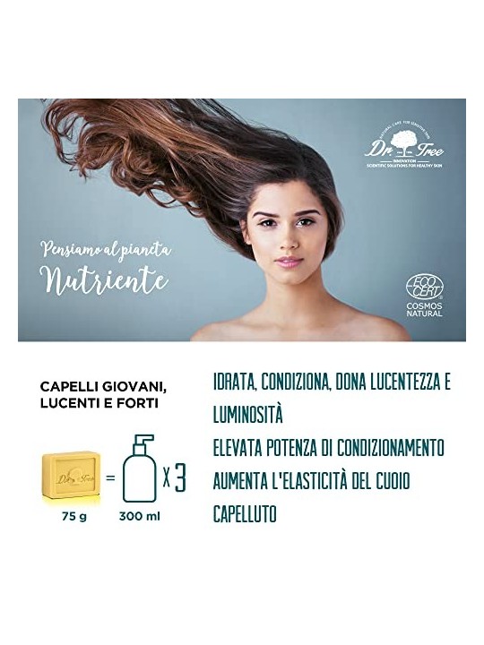 DR TREE SHAMPOO SOLIDO nutrizione 2 in 1 75 gr unisex