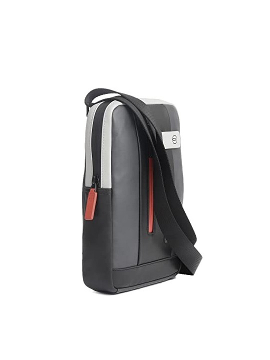 Borsa Tracolla Piquadro Cuoio Urbano per iPad Sleeve NeroGrigio