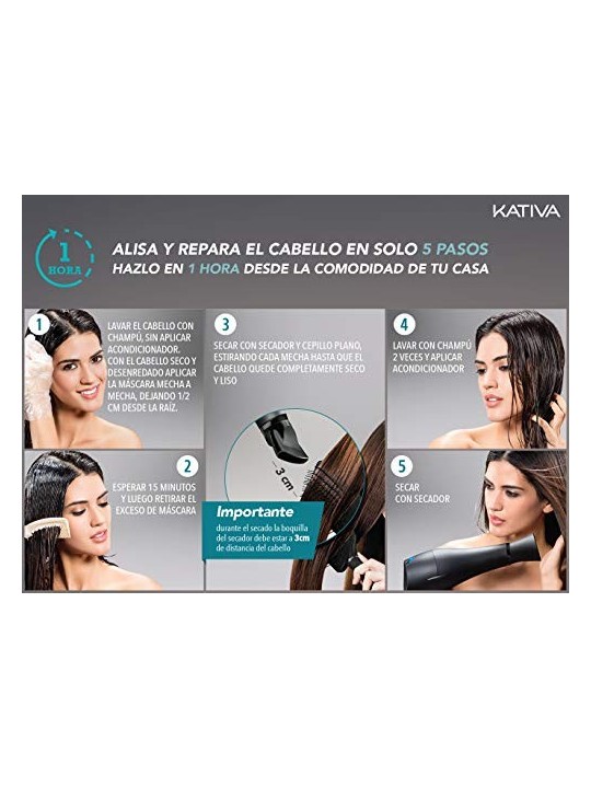 Kativa KERATIN ANTIFRIZZ lisciante senza piastra ripara punte 30 giorni donna Kativa www.essenzetotalstyle.com 