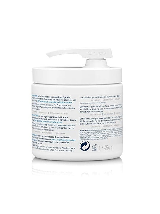 CeraVe Moisturising Cream w-Pump donna 454g For Dry To Very Dry Skin