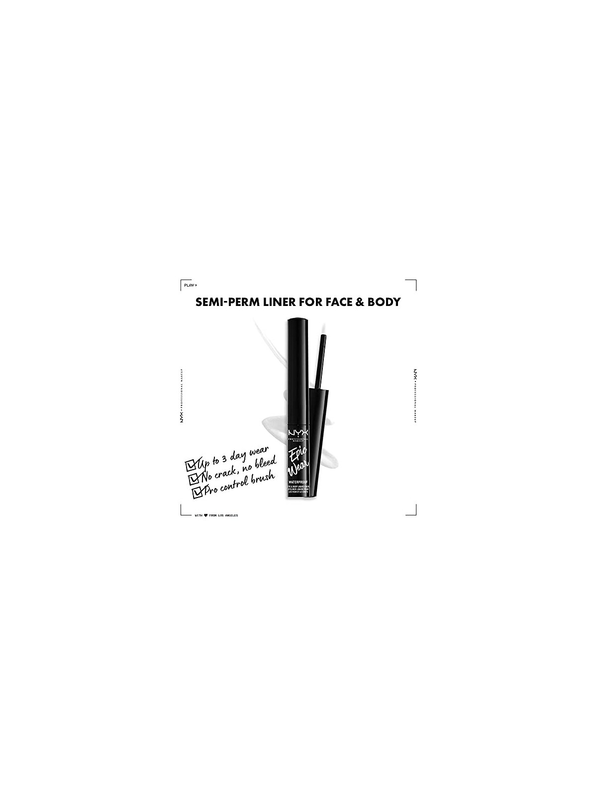 Nyx Professional Make Up EPIC WEAR eyeliner liquido impermeabile bianco unisex