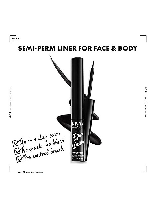 Nyx Professional Make Up EPIC WEAR eyeliner liquido impermeabile nero unisex