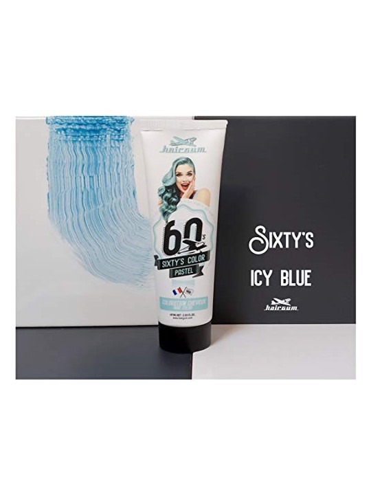 Hairgum SIXTYS COLOR colore per capelli blu ghiacciato 60ml unisex