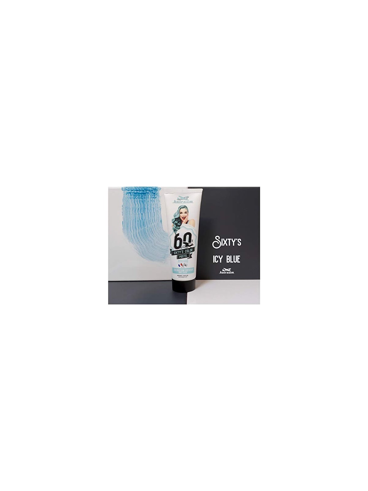 Hairgum SIXTYS COLOR colore per capelli blu ghiacciato 60ml unisex