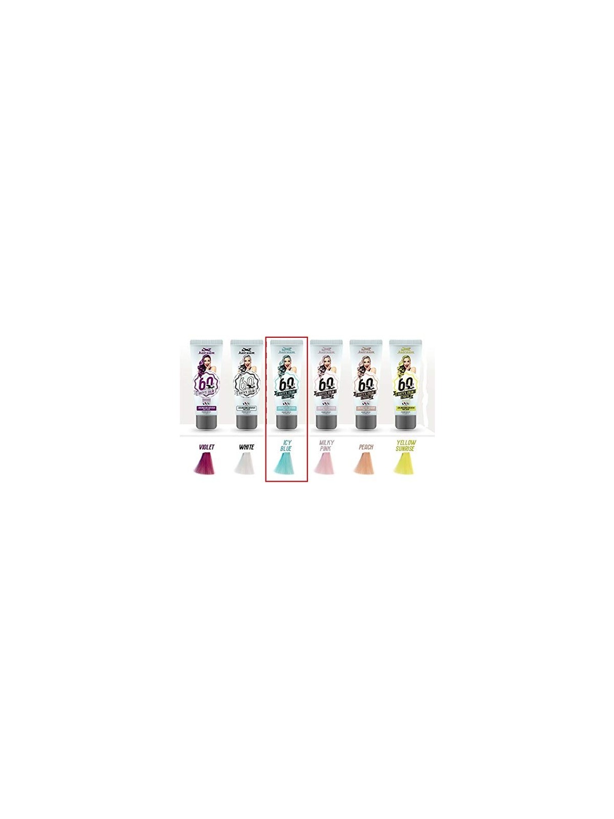 Hairgum SIXTYS COLOR colore per capelli blu ghiacciato 60ml unisex
