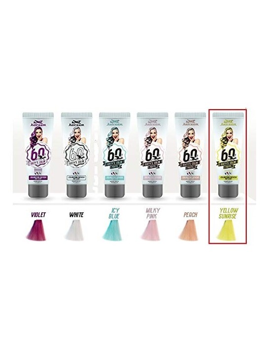 Hairgum SIXTYS COLOR colore per capelli giallo alba 60ml unisex