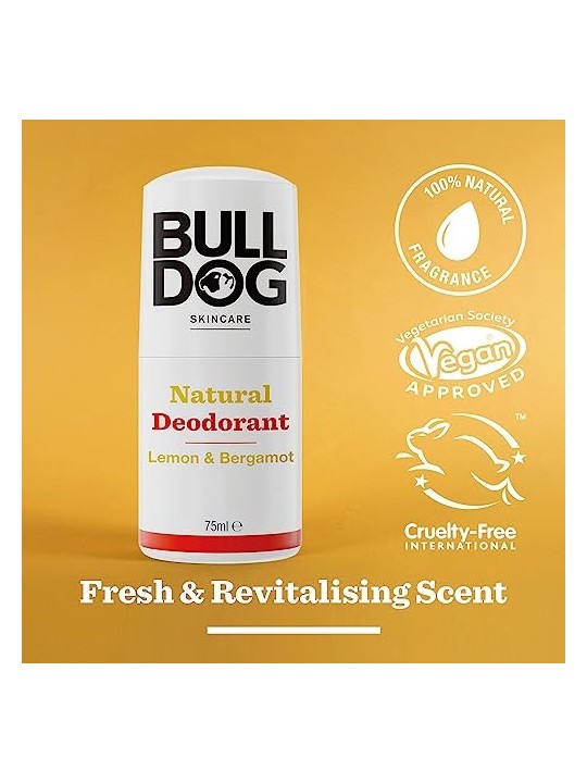 Bulldog Deodorante Naturale Limone Bergamotto Uomo 75ml