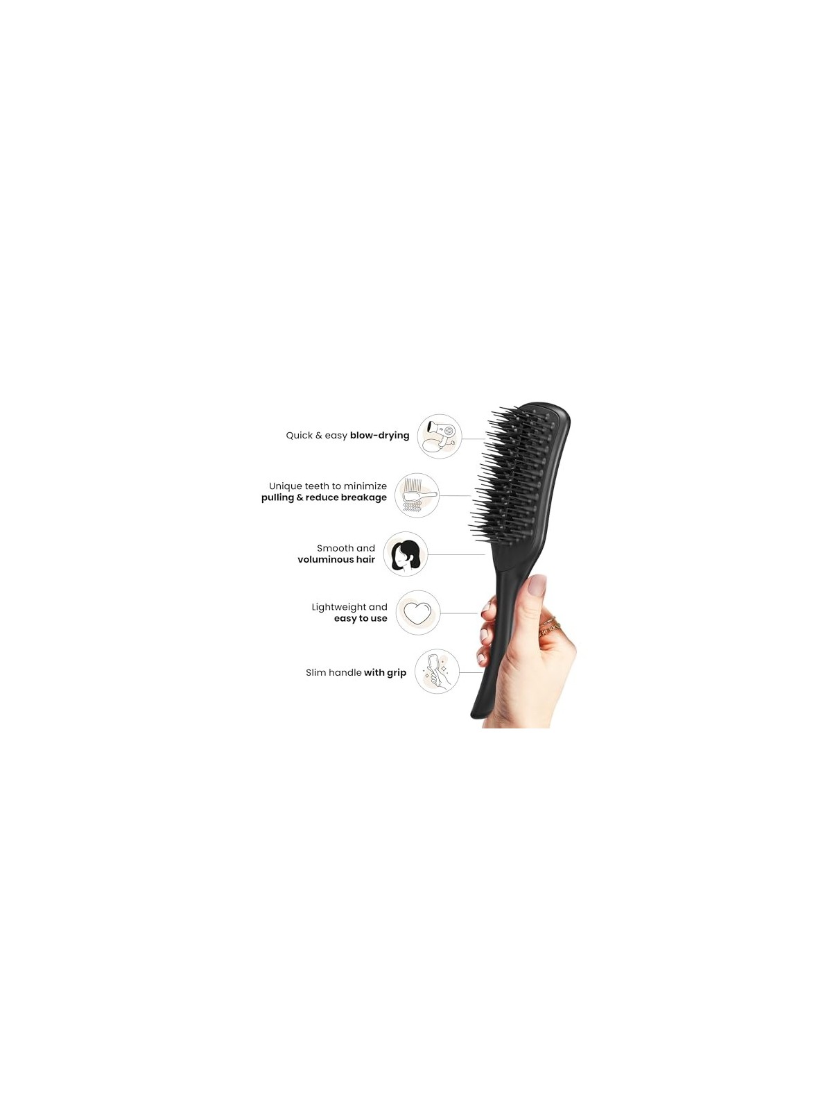 Tangle Teezer Spazzola per capelli Easy Dry Go donna 1 unit Jet Black
