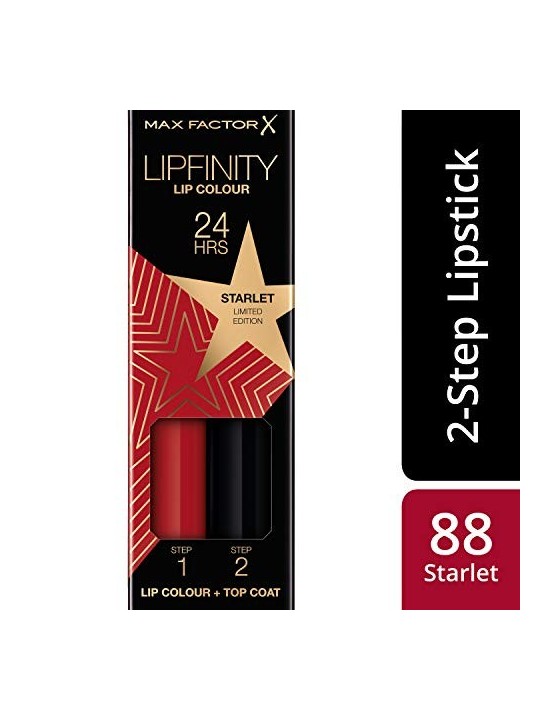 Max Factor Lipfinity 24HRS Rossetto a lunga tenuta 42 g donna 88 Starlet Max Factor www.essenzetotalstyle.com 