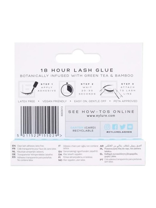 Eylure COLLANTE PER CIGLIA trasparente 45ml per donna
