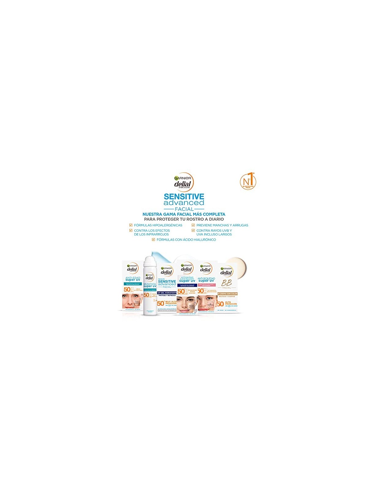 GARNIER SENSITIVE ADVANCED super fluido unitV SPF50 30ml unisex