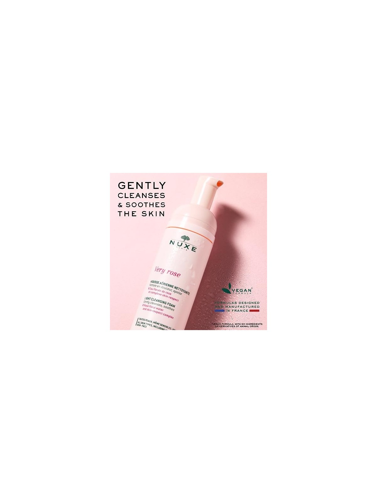 Nuxe Very Rose Light Cleansing Foam donna 150ml All Skin Types, Including Sensitive, Skin-Face Nuxe www.essenzetotalstyle.com 