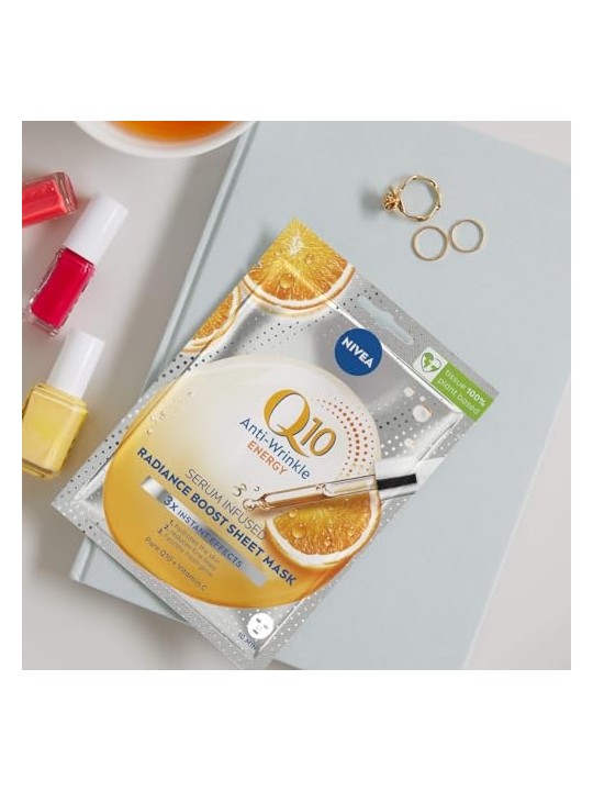 Maschera in tessuto Nivea Q10 Plus C 10 minuti Donna