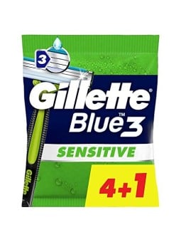 Gillette Blue III Sensitive Lametta da Barba Usa e Getta 5 unitï¿½ï¿½ Uomo