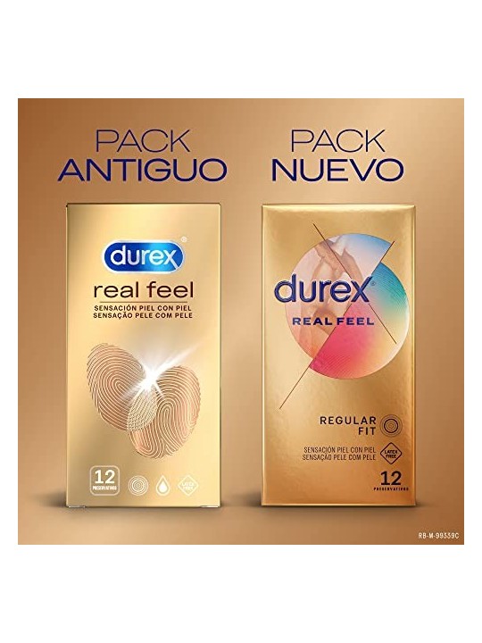 Durex REAL FEEL preservativi pelle su pelle 12 unit uomo