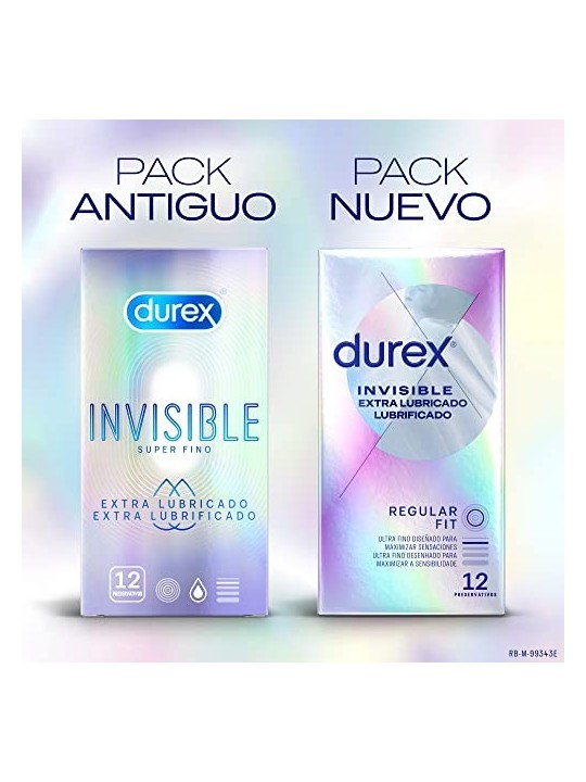 Durex INVISIBLE preservativi extra lubrificati 12 unit uomo