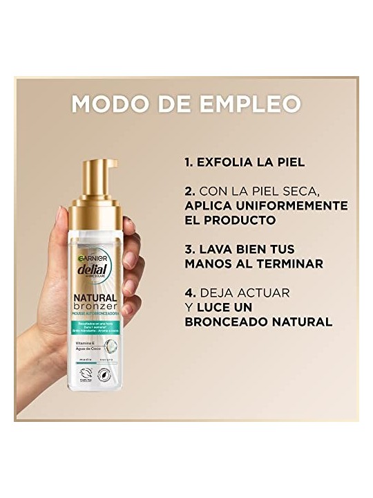 GARNIER NATURAL BRONZER mousse autoabbronzante 200ml unisex