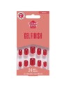 Unghie Elegant Touch LUCIDATE COLORE con colla squoval rosso ricco donna