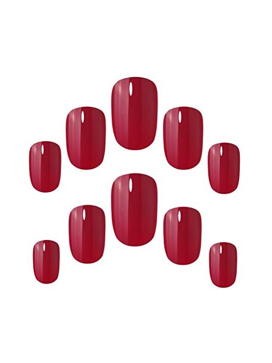 Unghie Elegant Touch LUCIDATE COLORE con colla squoval rosso ricco donna