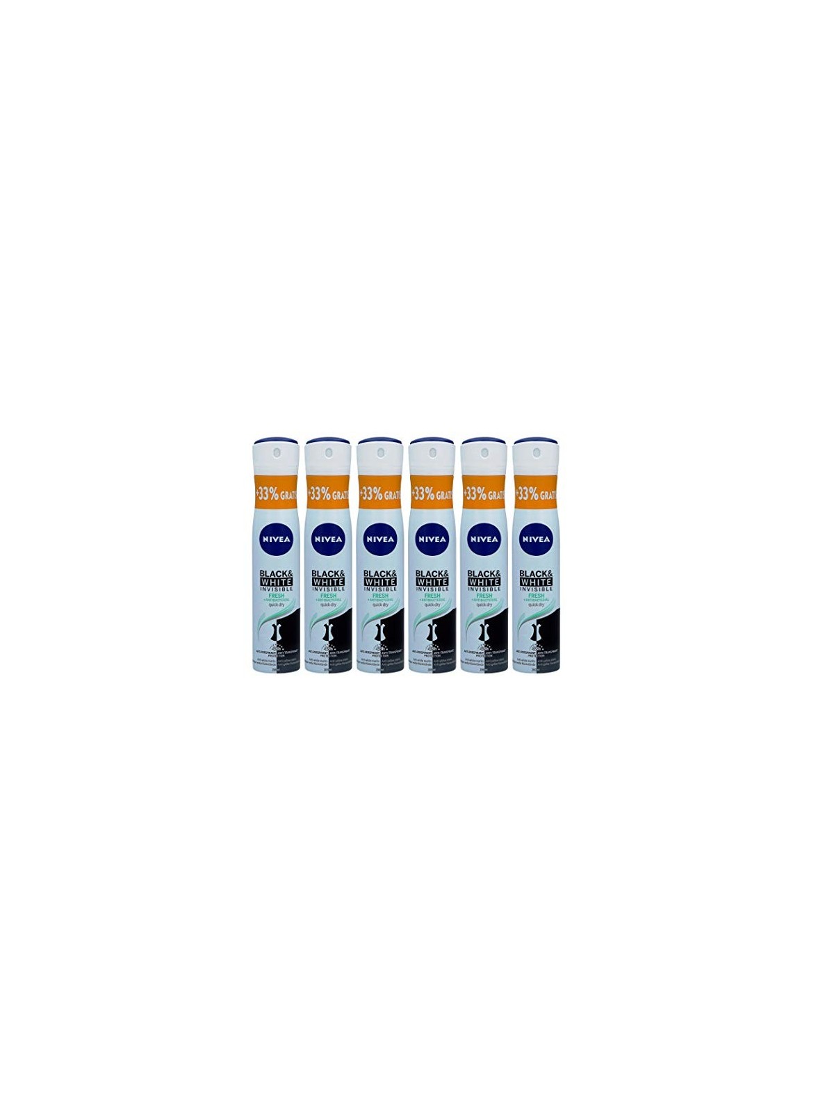 Nivea Black White Invisible Fresh Antitraspirante Spray donna 200ml