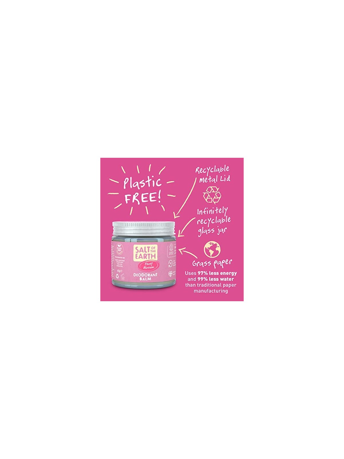 SaltOfTheEarth Balsamo Deodorante ambra e legno di sandalo donna 600g