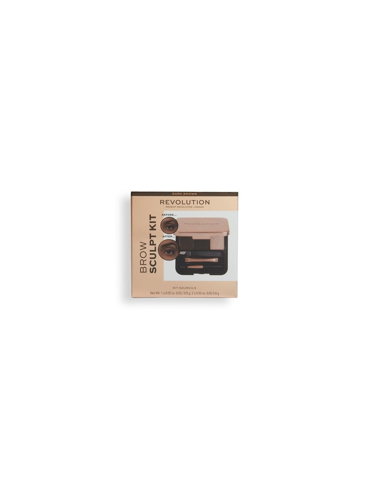 Makeup Revolution Kit per modellare le sopracciglia Set per sopracciglia 22 g donna Dark