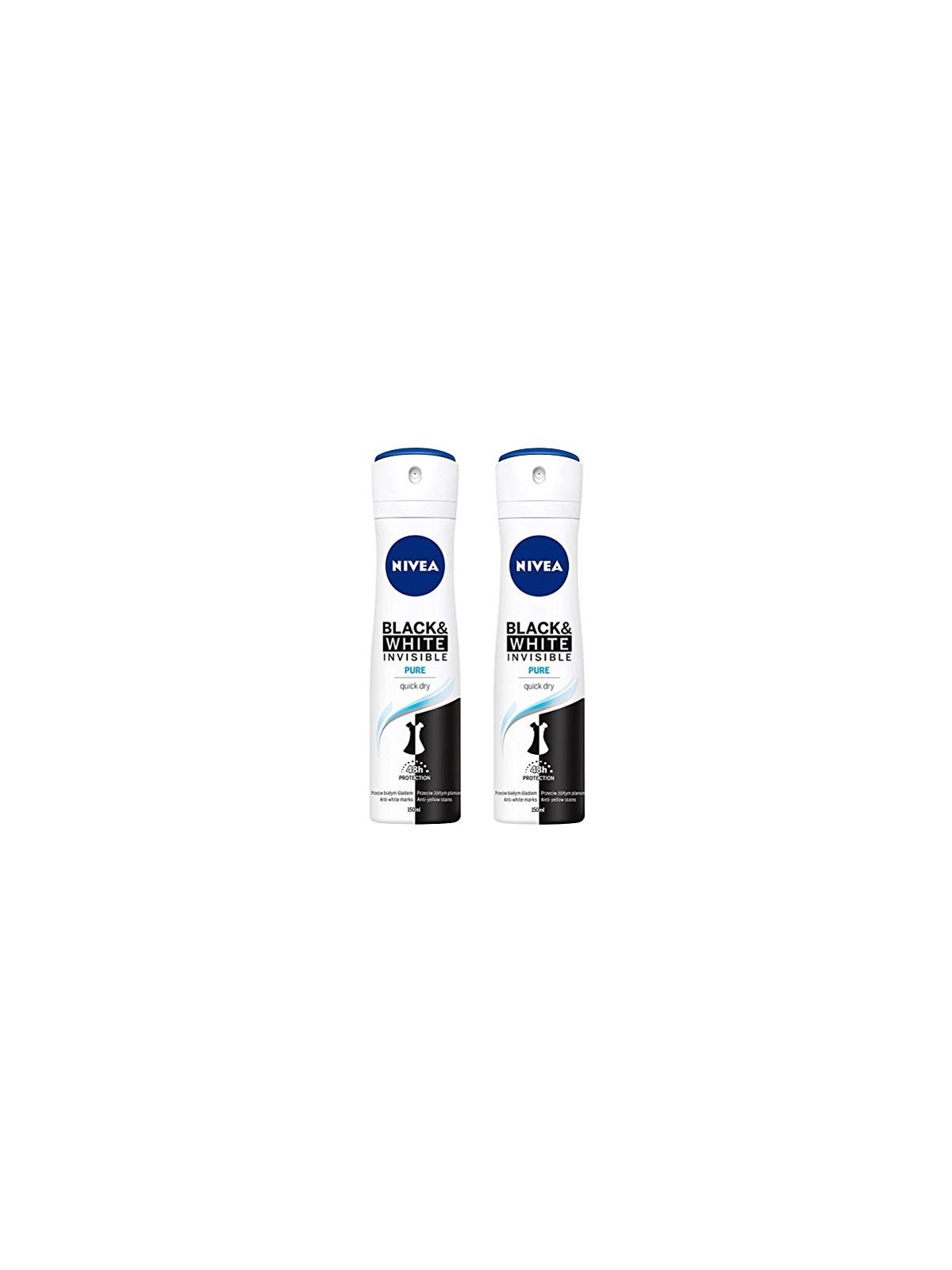 Nivea Invisibile per bianco e nero Puro antitraspirante donna 150ml