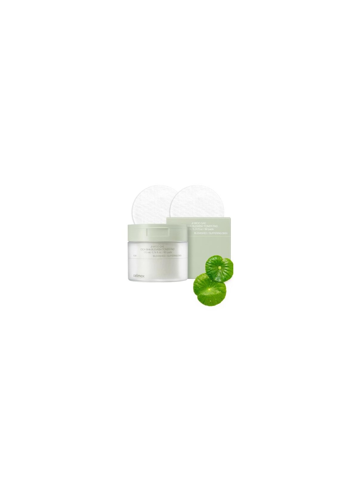 Ji Woo Gae Cica BHA Blemish Toner Pad 60pads