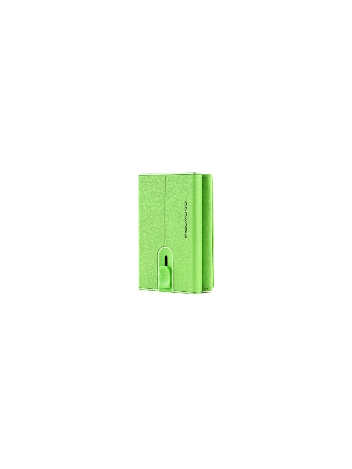 Porta Carte di Cuoio Piquadro Blue Square con Sistema Scorrevole e Protezione Antifrode RFID Verde unisex Piquadro www.essenzeto