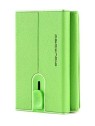 Porta Carte di Cuoio Piquadro Blue Square con Sistema Scorrevole e Protezione Antifrode RFID Verde unisex Piquadro www.essenzeto