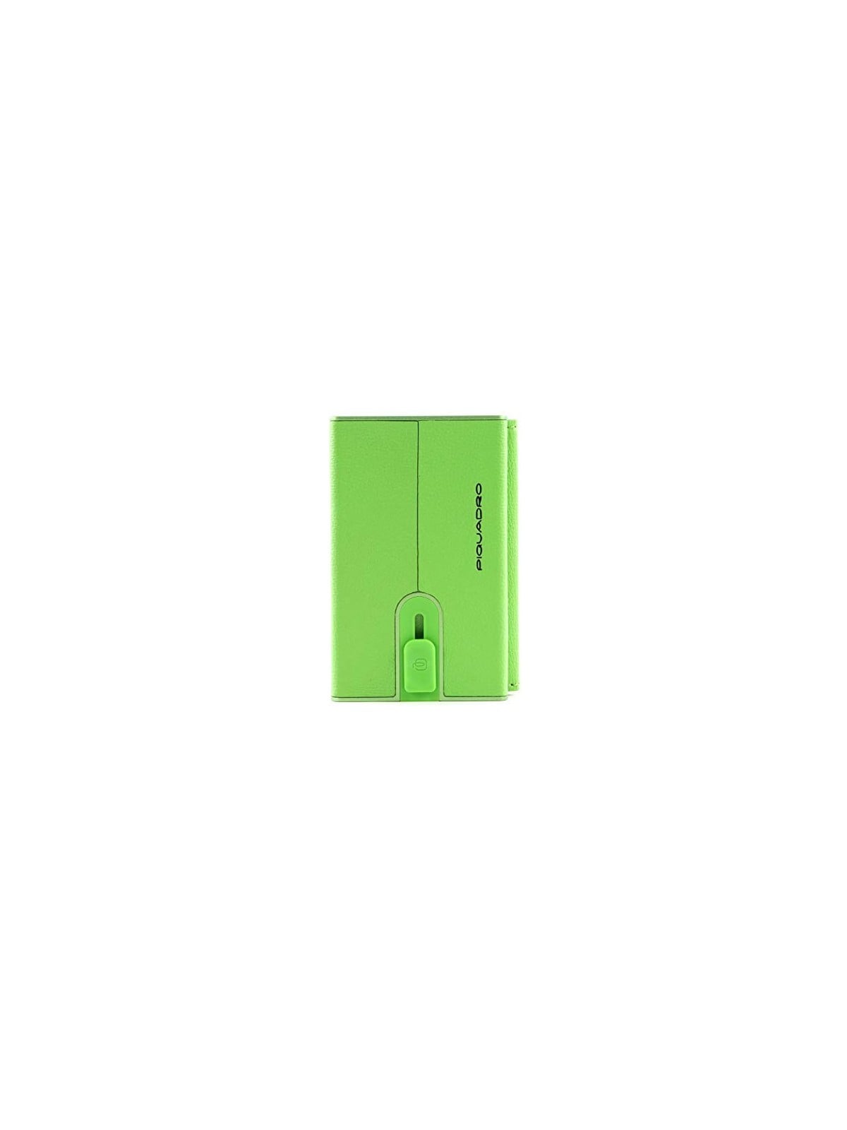 Porta Carte di Cuoio Piquadro Blue Square con Sistema Scorrevole e Protezione Antifrode RFID Verde unisex Piquadro www.essenzeto