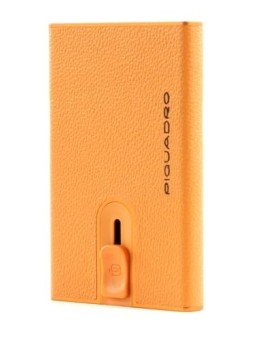 Piquadro Blue Square Porta Carte in Pelle Arancione