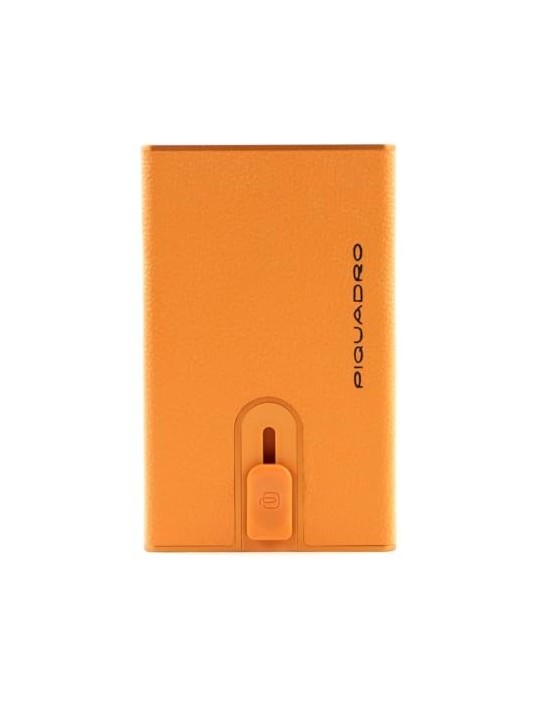 Piquadro Blue Square Porta Carte in Pelle Arancione