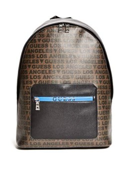 Guess Dan Zaino Uomo in Pelle Sintetica Nero Marrone