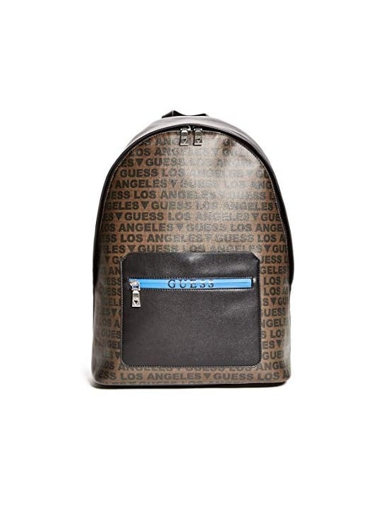 Guess Dan Zaino Uomo in Pelle Sintetica Nero Marrone