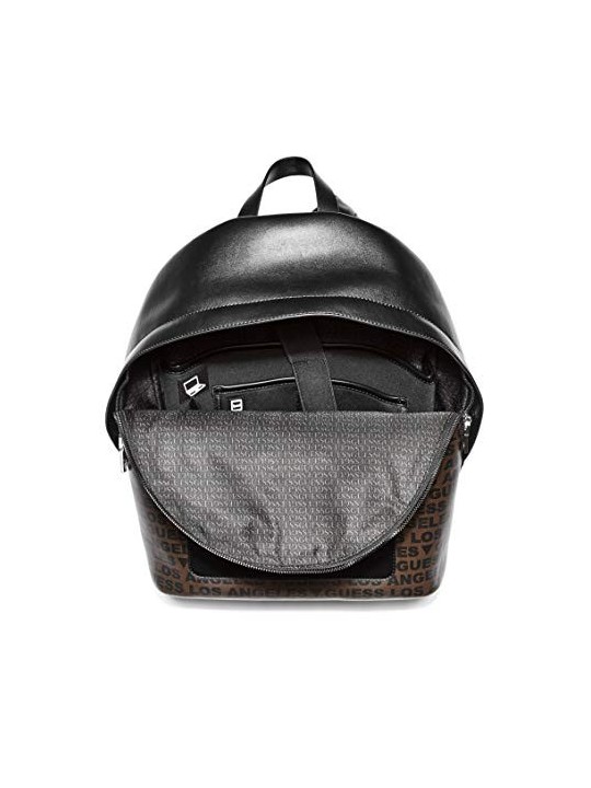 Guess Dan Zaino Uomo in Pelle Sintetica Nero Marrone
