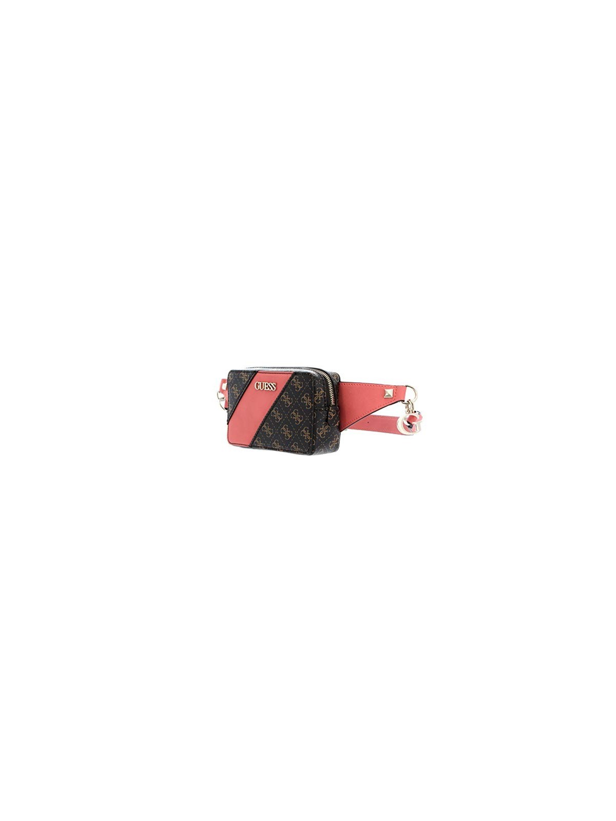 Guess Camy Coral/Brown Logo 4G Fanny Pack for Women