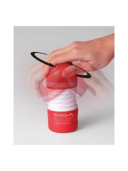 Rolling Head Cup Masturbatore flessibile usa e getta Medio