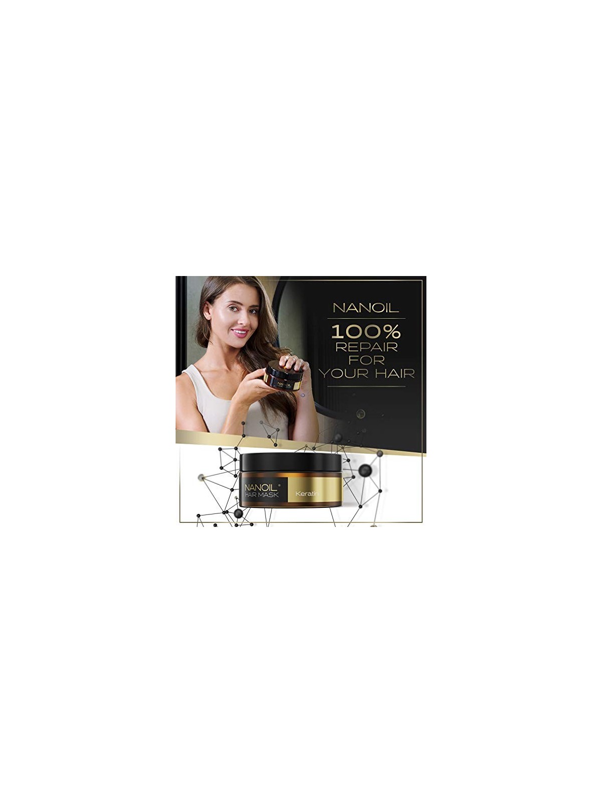 Maschera per capelli Nanoil HAIR MASK con cheratina 300ml