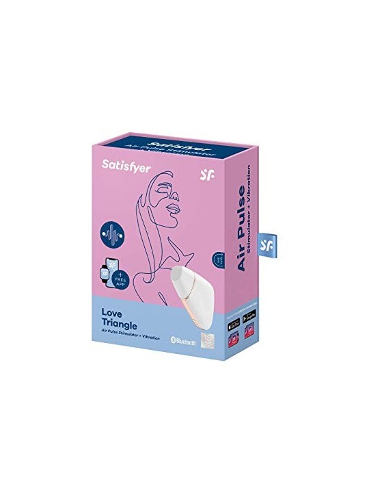 SATISFYER Love Triangle stimolatore e vibratore bianco con app e bluetooth 1un donna