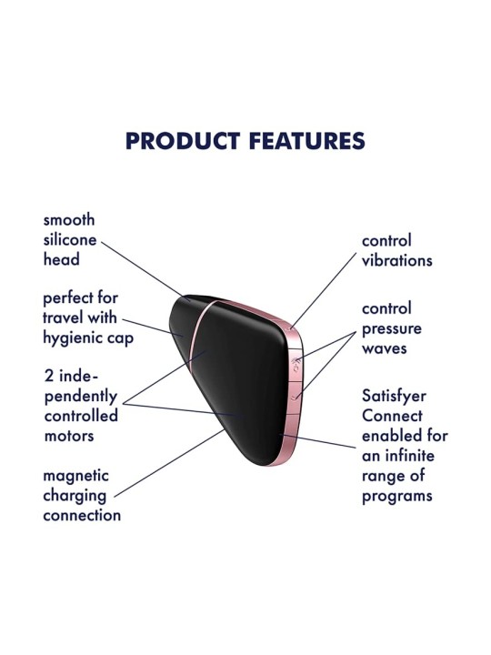 SATISFYER Love Triangle Air Pulse Stimolatore Nero
