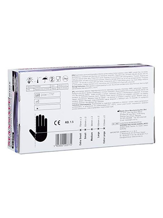 Maxsafe MAXSAFE guanti in nitryl taglia S neri 100 unit unisex