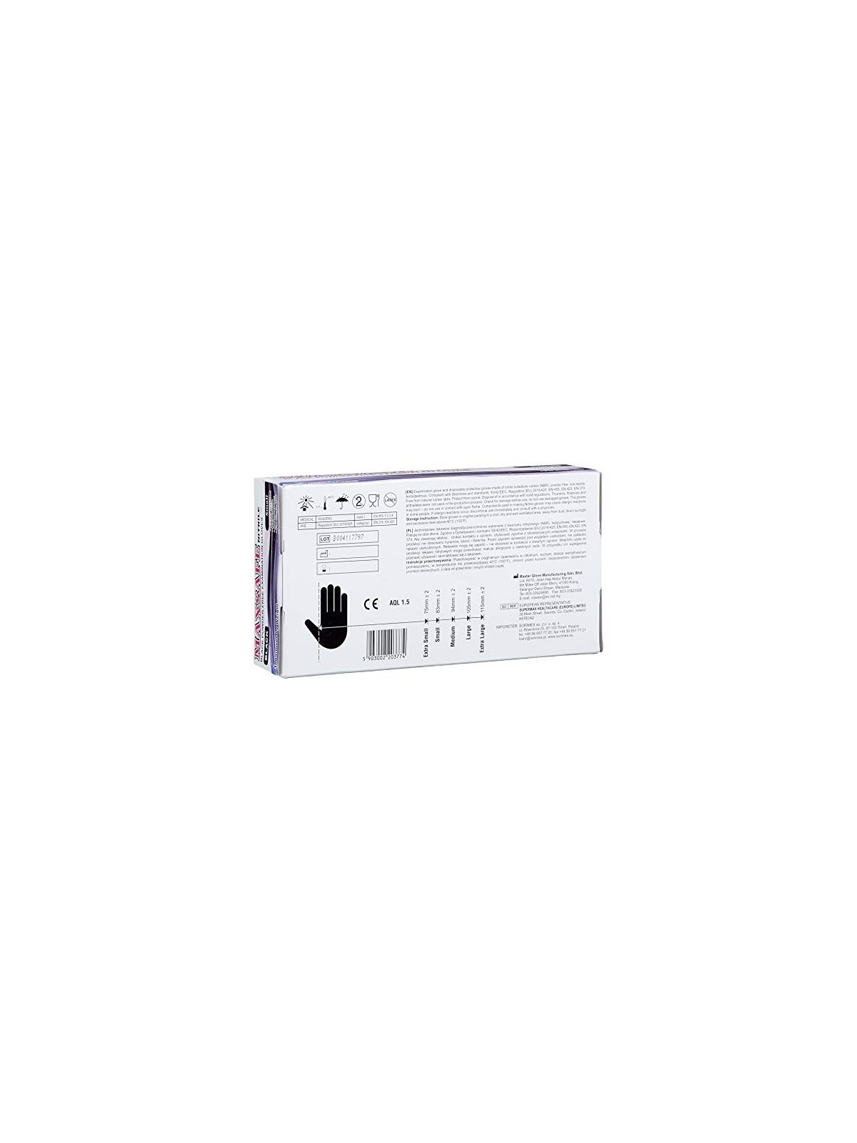 Maxsafe MAXSAFE guanti in nitryl taglia S neri 100 unit unisex