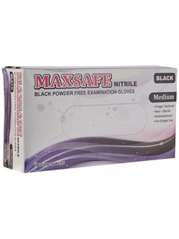 Maxsafe Nitrile Gloves Size M Black 100 Pieces