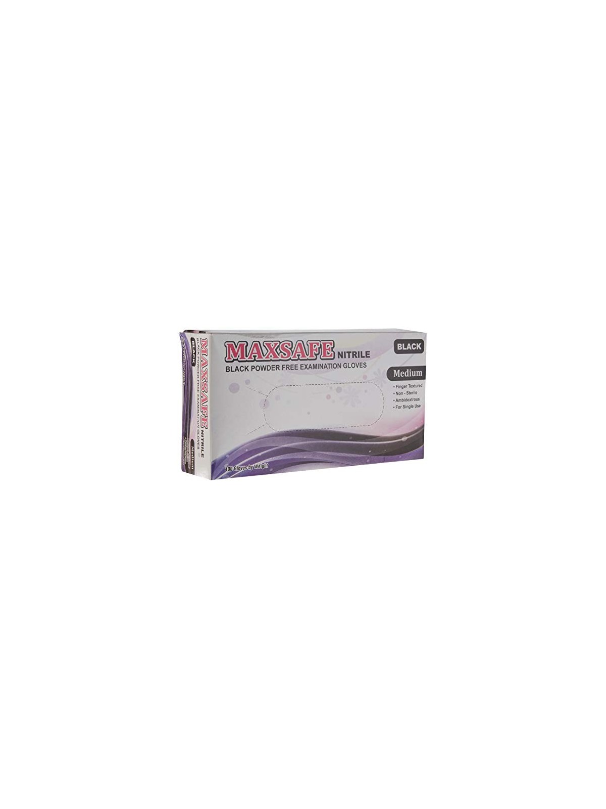 Maxsafe Nitrile Gloves Size M Black 100 Pieces