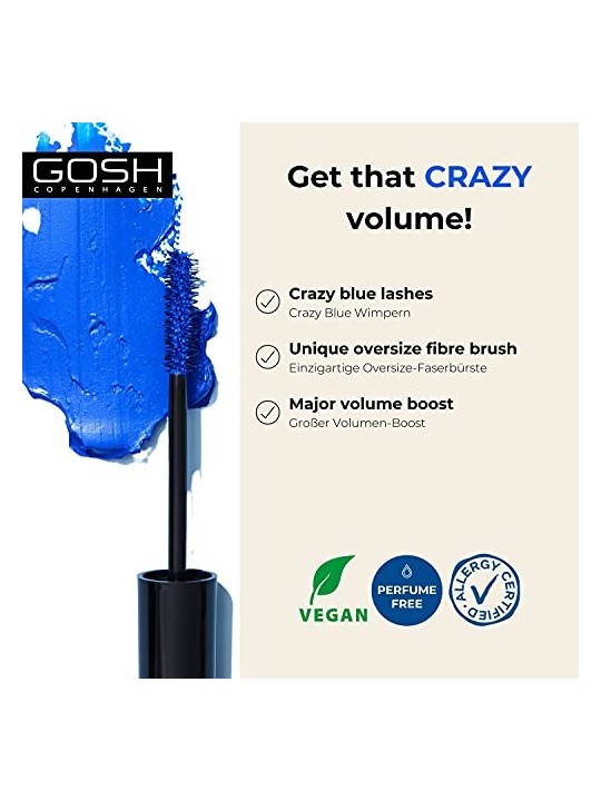 Gosh Boombastic Crazy Volume Mascara donna 13ml 002 Crazy Blue